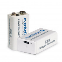 everActive Akumulator 6F22/9V Li-ion 550 mAh USB-C