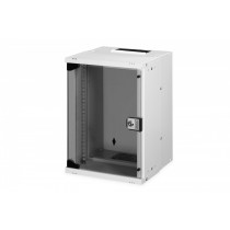 Digitus Szafa sieciowa wisząca 10 cali 9U, SOHO PRO 457 x 316 x 298 mm, nośność 60kg, drzwi szyba, niezłożona Szara