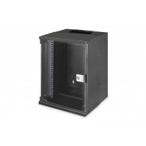 Digitus Szafa sieciowa wisząca 10 cali 9U, SOHO PRO 457 x 316 x 298 mm, nośność 60kg, drzwi szyba, niezłożona, Czarna