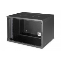 Digitus Szafa sieciowa wisząca 19' 7U, SOHO PRO 370 x 540 x 400 mm, nośność 60kg, drzwi szyba, niezłożona, Czarna