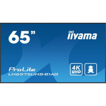 iiyama Monitor 65 cali LH6575UHS-B1AG 24/7,IPS,ANDROID.11,4K,500cd/m2,WiFi,3xHDMI,DP,Daisy/Chain,2xUSB,2x10W,RJ45,iiSignage2,FailOver,SDM,4GB/32GB,metal,PION