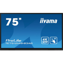 iiyama Monitor 75 cali ProLite TE7512MIS-B3AG,INFRARED,40pkt,IPS,4K, 24/7, 7H, WiFi,VGA, HDMI, USB-c, Bluetooth,metal,8ms, vesa, głośniki 2 x 16W