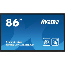 iiyama Monitor 85.6 cala ProLite TE8612MIS-B3AG,INFRARED,40pkt,VA,4K, 24/7, 7H, WiFi,VGA, HDMI, USB-c, Bluetooth,metal,8ms, vesa, głośniki 2 x 16W