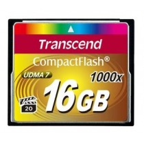 Transcend TS16GCF1000 karta pamięci 16GB Compact Flash 1000x (Odczyt 160MB/s ,zapis 70MB/s)
