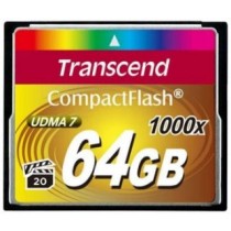 Transcend TS64GCF1000 karta pamięci 64GB Compact Flash 1000x (Odczyt 160MB/s ,zapis 70MB/s)