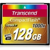 Transcend 128GB CompactFlash Card 1000x up to writespeed 160MB/s and writespeed up to 120MB/s Ultra DMA (UDMA) transfer mode 7