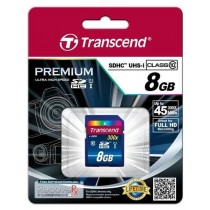 Transcend TS8GSDU1 karta pamięci SDHC 8GB Class 10 UHS-I Premium do 45MB/s