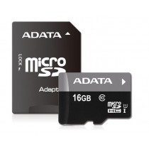 A-Data ADATA AUSDH16GUICL10-RA1 ADATA karta pamięci micro SDHC 16GB Class 10 UHS-I (50 MB/s , MAX IOPS)+ Adapter