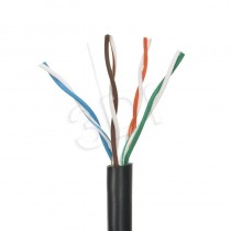 A-LAN Kabel U/UTP typu linka kat.5E PVC Czarny 100m - 25 lat gwarancji