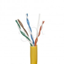 A-LAN Kabel U/UTP typu linka kat.5E PVC Żółty 100m - 25 lat gwarancji