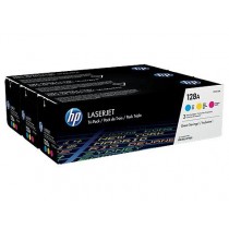 HP Toner 128A CP1525/CM1415 CMY 3-Pack CF371AM