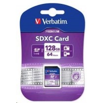 Verbatim Karta pamięci SDXC Premium U1 128GB (90 MB/s) Class 10 UHS-1 V10