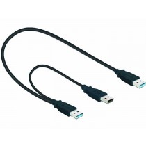DeLOCK Kabel USB 3.0 AM(M)+Power AM(M)->AM(M) 60cm