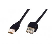 Assmann Kabel przedłużający USB 2.0 HighSpeed Typ USB A/USB A M/Ż 3m Czarny