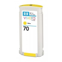 HP 70 original ink cartridge yellow standard capacity 130ml 1-pack with Vivera ink