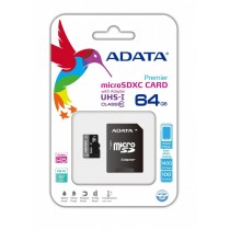 A-Data Karta pamięci microSDXC Premier 64GB UHS-I Class 10 + adapter