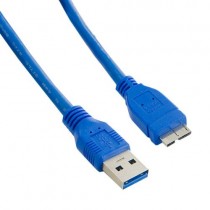 4World Kabel USB 3.0 AM- Micro BM 5.0m|niebieski