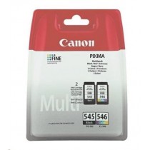 Canon Tintenbehälter PG-545 / CL-546 - 2er Pack - Schwarz, Farbe (Cyan, Magenta, Gelb) Dieses Multipack enthält eine 8 ml Patrone mit schwarzer Tinte und eine 8 ml Farbpatrone und bietet 