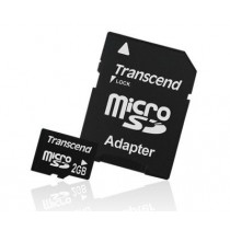Transcend TS2GUSD karta pamięci Micro SD 2GB + Adapter do karty SD