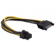 DeLOCK Kabel SATA Power(M) -> PCI Express 6Pin 21cm