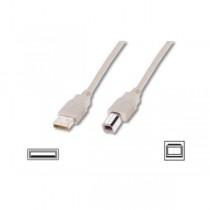 Assmann Kabel połączeniowy USB 2.0 HighSpeed Typ USB A/USB B M/M 1,8m Szary