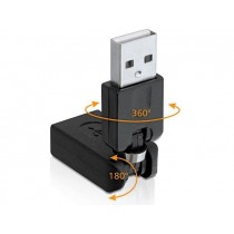 DeLOCK Adapter USB AM->USB AF kątowy 360/180