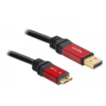DeLOCK Kabel USB MICRO(M)->USB-A(M) 3.0 1M CZARNY PREMIUM