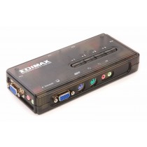 Edimax Switch KVM EK-PAK4 4xPS2 z kablami, audio i mic
