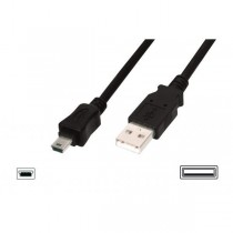 Assmann Kabel połączeniowy USB 2.0 HighSpeed 'Canon' Typ USB A/miniUSB B (5pin) M/M czarny 3m