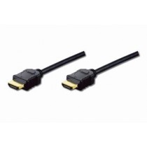 Assmann Kabel połączeniowy HDMI HighSpeed z Ethernetem 4K 24Hz UHD Typ HDMI A/HDMI A M/M 2m Czarny
