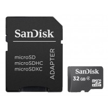 SanDisk Karta pamięci MicroSDHC 32GB Class 4 + adapter