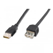 Assmann Kabel przedłużający USB 2.0 HighSpeed Typ USB A/USB A M/Ż 1,8m Czarny