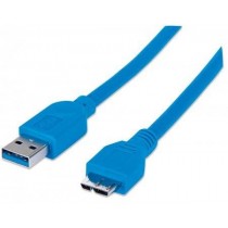 Manhattan 325417 Kabel USB 3.0 SuperSpeed A męski na Micro B męski 1m