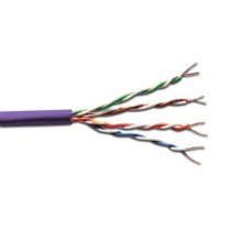 Digitus Kabel teleinformatyczny, instalacyjny, U/UTP kat.6 4x2xAWG23/1, drut, miedziany, LSZH, 100m, fioletowy