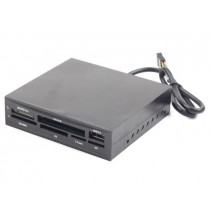 Gembird FDI2-ALLIN1-02-B czytnik kart pamięci flash wewnętrzny 3.5 SDXC+USB czarny