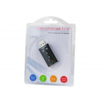 Elmak SAVIO AK-01 Karta dźwiękowa USB 7.1, 16bit sound, Plug & Play, blister