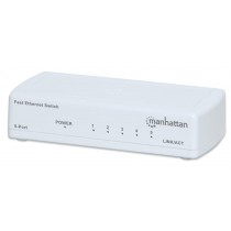 Manhattan 560672 Fast ethernet switch 5x 10/100 Mbps, office, plastic