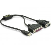 DeLOCK Adapter USB-AM SERIAL 9PIN DB9 (COM)(M)+LPT 25PIN DB25(F) na kablu