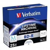 Verbatim 43823 BluRay M-DISC BD-Rjewel case 5 25GB 4x Inkjet Printable