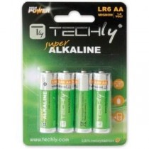 Techly Baterie alkaliczne LR06 AA 4szt, (IBT-LR06T4B)