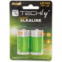 Techly Baterie alkaliczne LR14C 2 szt, (IBT-LR14T2B)
