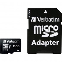 Verbatim Karta Micro SDHC 16GB Class10 UHS-I + Adapter