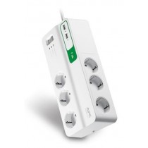APC PM6U-GR Essential SurgeArrest 6 outlets with 5V, 2.4A 2xUSB charger, 230V, Schuko