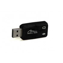 Media-Tech VIRTU 5.1 USB - Karta dźwiękowa USB oferująca wirtualny dźwięk 5.1 MT5101