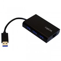 LogiLink Adapter UA0173 Gigabit Ethernet do USB 3.0 HUB