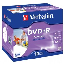 Verbatim 43508 DVD+R jewel case 10 4.7GB 16x do nadruku