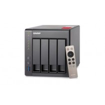 QNAP 4-Bay NAS, Intel Celeron Quad-Core 2.0GHz (up to 2.42GHz), 2GB DDR3L RAM (max 8GB), SATA 6Gb/s, 2 x GbE, hardware transcoding, HDMI out with kodi, remote control included, Virtualization Station, Surveillance Station (max 40 Ch), max 1 UX-800P/500P e