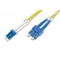 Digitus Patch cord światłowodowy FO LC/SC, dplx, SM 9/125, OS2, LSOH, 1m, żółty