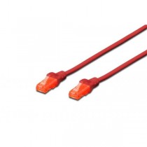 Digitus Patch cord U/UTP kat.6 PVC 0,5m Czerwony