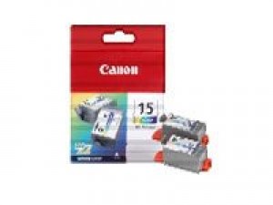 Canon BCI-15 ink cartridge tri-colour standard capacity 2 x 7.5ml 2 x 100 pages 2-pack